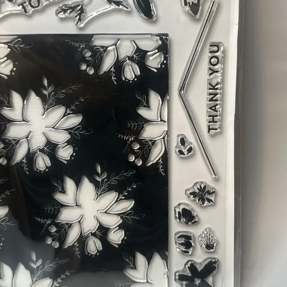Concord & 9th BLOOMS FILL-IN Clear Stamps & Dies Backgrounds set floral